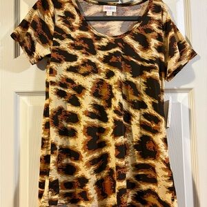 LuLaRoe Wild Animal Print Short Sleeve Top